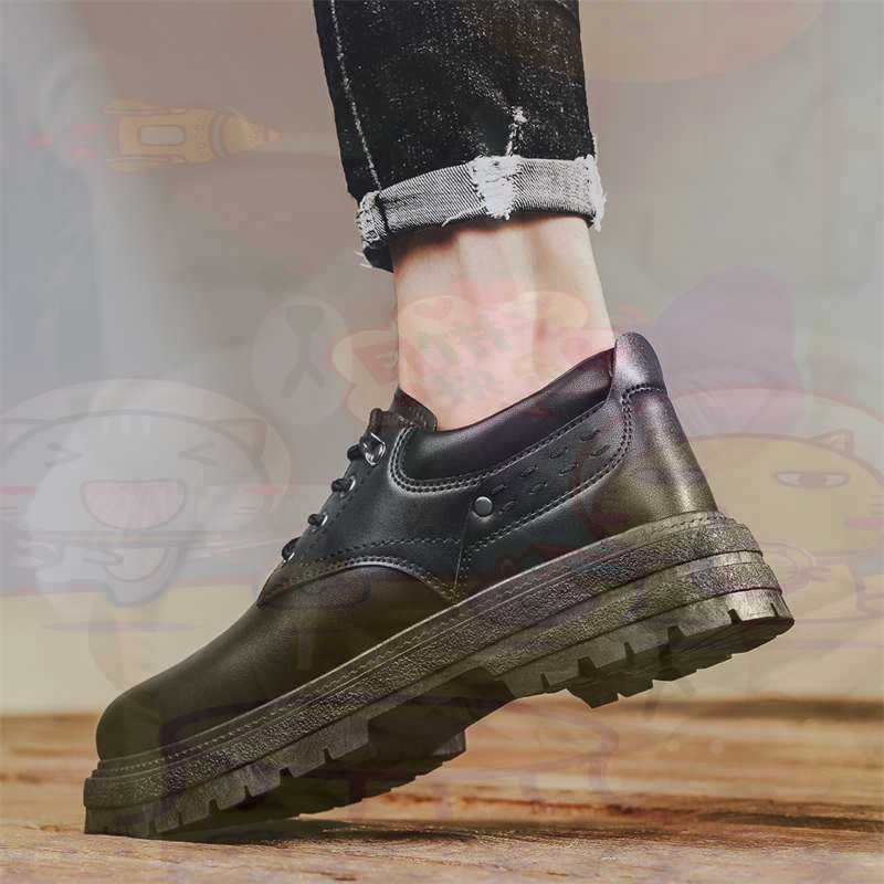 Men Shoes On Clearance - Donker natuurlijk leer Mode-sneakers Tennis Herensneakers