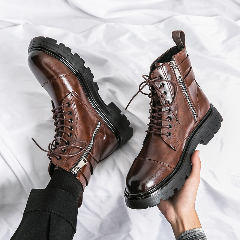 Men'S Shoes Top Brands - Merk heren blote laarzen mode eenvoudige