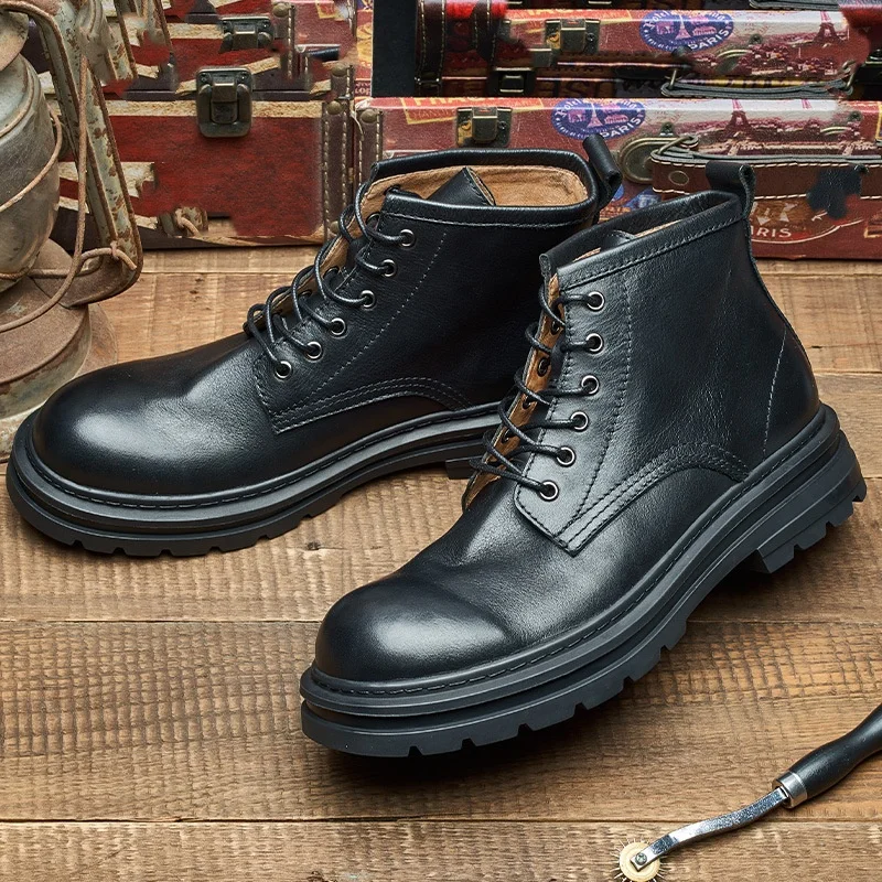 Men'S Shoes Quality Brands - Heren retro enkellaarzen luxe merkkwaliteit handgemaakt
