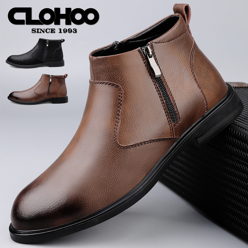 Men'S Shoes Top Brands - CLOHOO Handgemaakte herenlaarzen Business Casual Koeienhuid