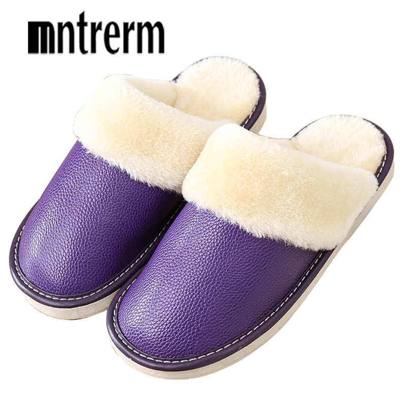 Men'S Shoes For Sale - Mntrerm Vrouwen Slippers Winter Lederen Dik