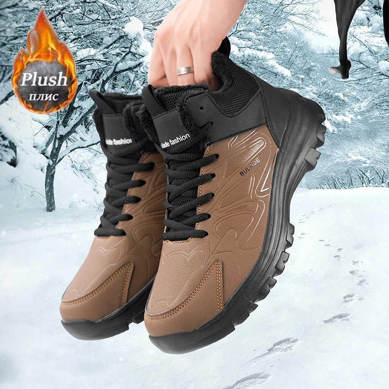 Hiking Boot Waterproof - ELUVA Heren Snowboots Waterdicht geïsoleerde winterlaarzen