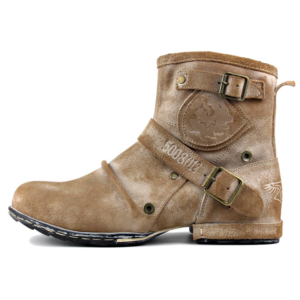 Men'S Shoes Zone - Heren enkellaarzen Cowboy Chukka-laarzen Motorlaarzen met