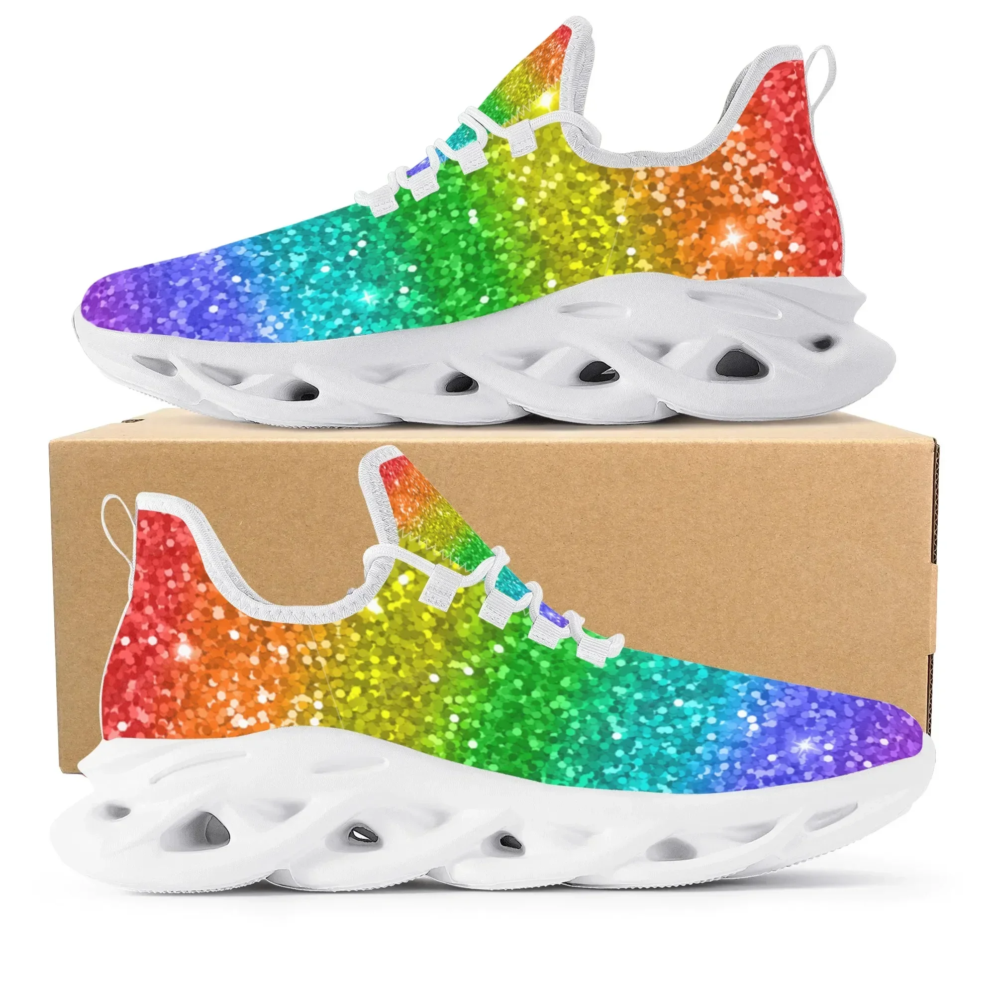 Kleurrijk regenboogontwerp Mod - Men'S Shoes Basketball recensie en prijs