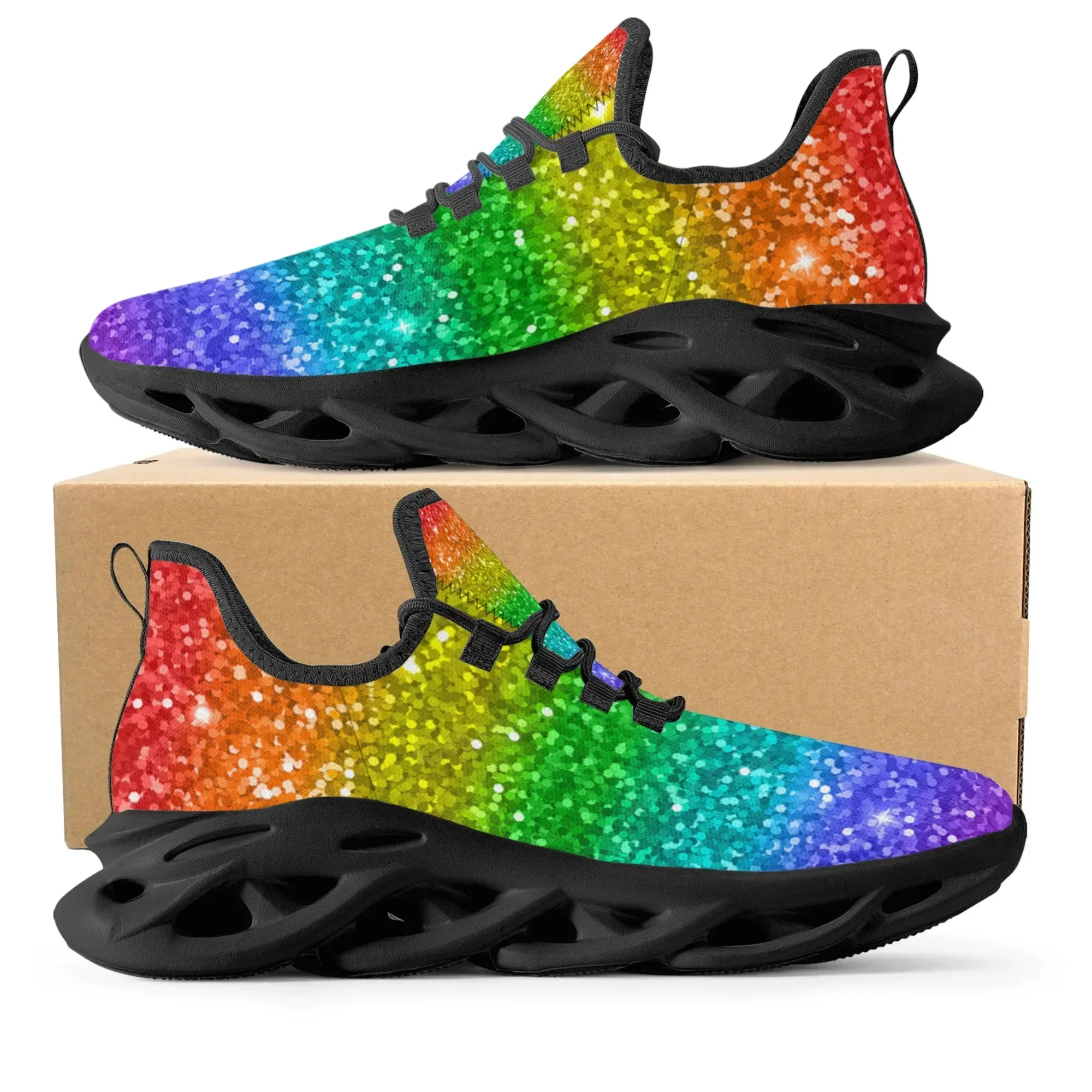 Kleurrijk regenboogontwerp Mod - Men'S Shoes Basketball recensie en prijs